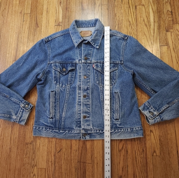 Levi’s Vintage 70506-0216 Trucker Jacket Mens Large 44R Blue Denim USA - Picture 3 of 9